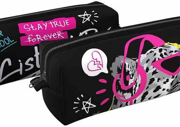 Пенал-косметичка на молнии ErichKrause Wild Soul, 7×21×7 см, 1 шт в ассортименте