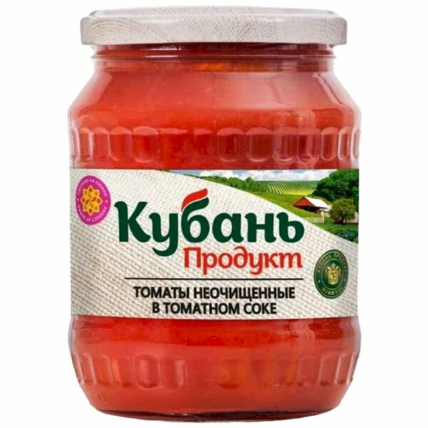 Томаты Кубань Продукт неочищенные в томатном соке 680 г