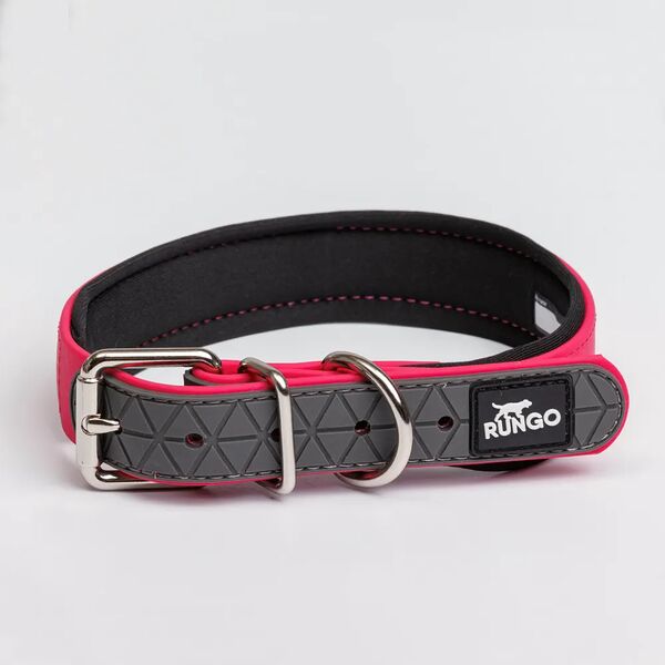 Ошейник из биотана с неопреном для собак, 2,5х50 см, малиновый