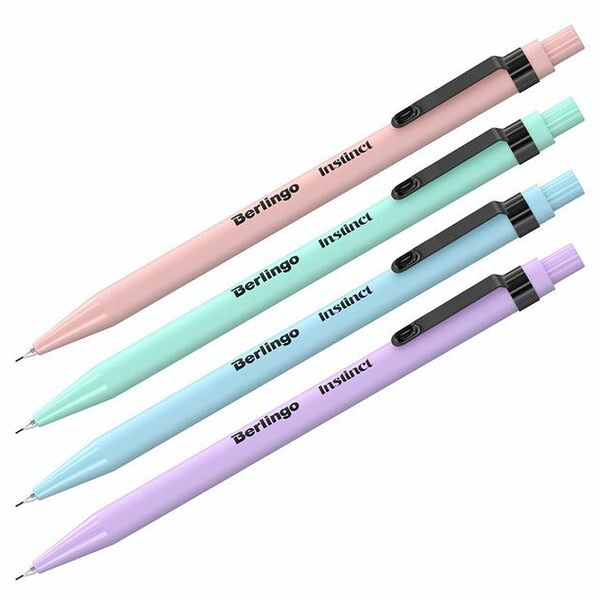 Карандаш механический Berlingo Instinct с ластиком, 0,5 мм, 1 шт., в ассортименте