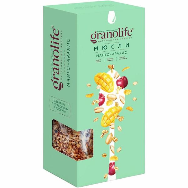 Мюсли granolife манго-арахис
