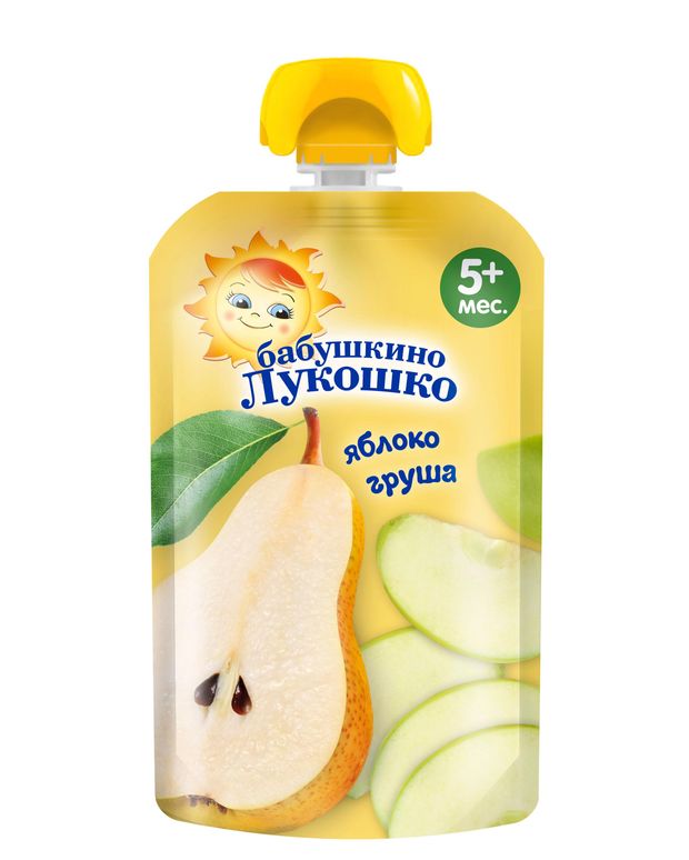 

Пюре Бабушкино Лукошко Груша и яблоко 90 г