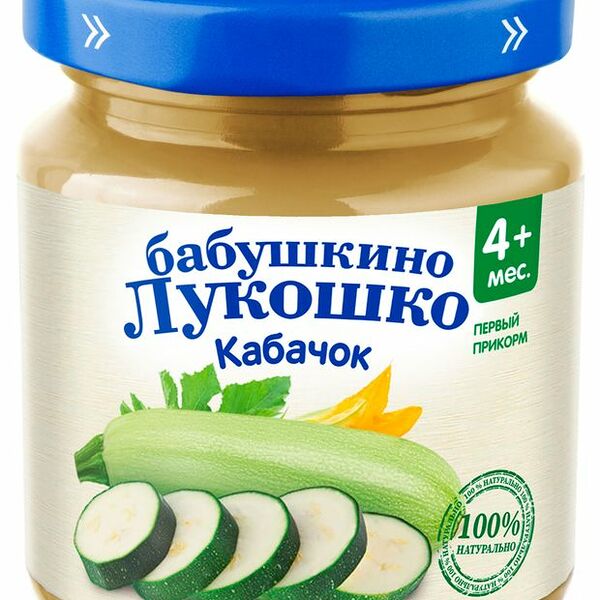 Пюре Бабушкино Лукошко Кабачок с 4 месяцев 100 г
