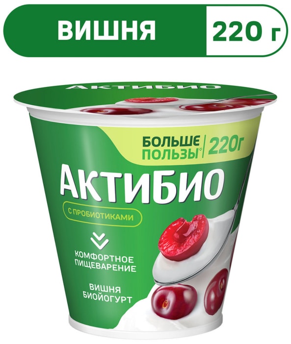 

Йогурт АктиБио вишня 2.9 % 220 г