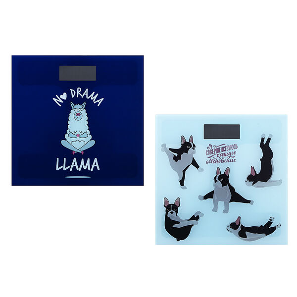 Весы напольные электронные приколы, жк-дисплей, макс. нагр. до 180кг, 28х28х0,5см в ассортименте