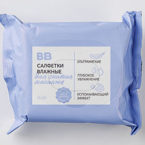 Салфетки влажные ВкусВилл для снятия макияжа