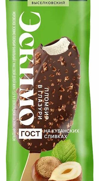 Мороженое пломбир Агрокомплекс Выселковский в глазури эскимо 15%