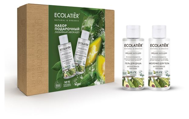 

Набор подарочный Ecolatier Любимый авокадо Гель для душа 150 мл + Молочко для тела 150 мл