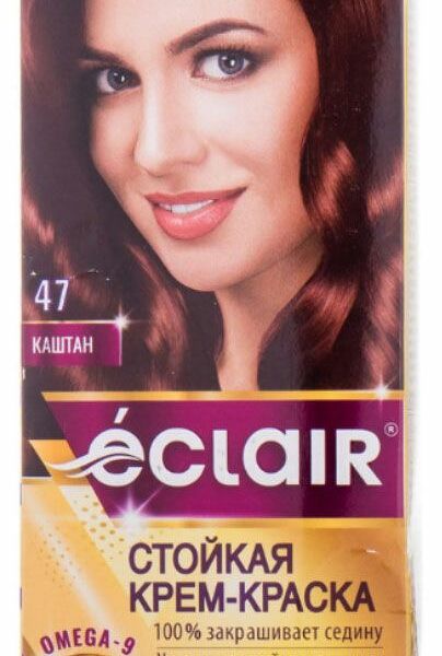Крем-краска для волос Eclair Omega 9 Стойкая тон 4.7 Каштан/Chesnut 110 мл
