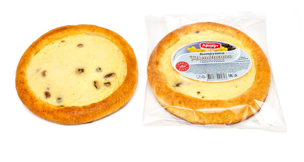 Ватрушка домашняя аппетитная с творогом и изюмом ТМ Арнаут