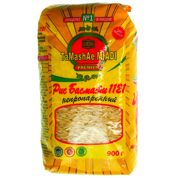Рис TaMashAe Мiadi Басмати длиннозерный непропаренный Элитный