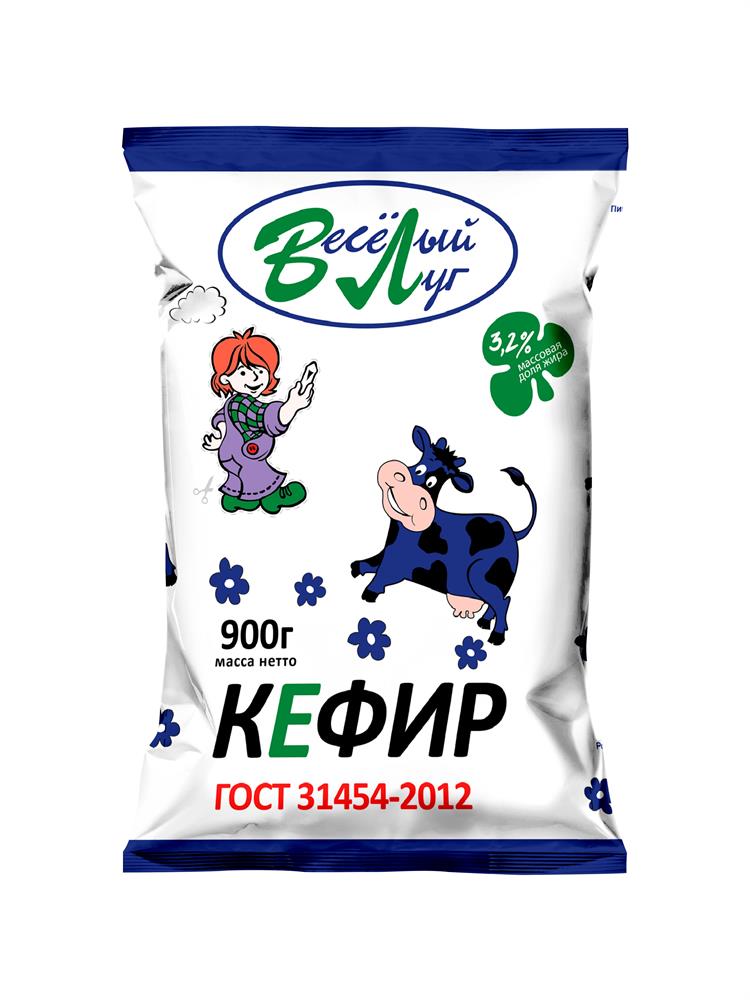 

Кефир Веселый луг 3.2% 900 г