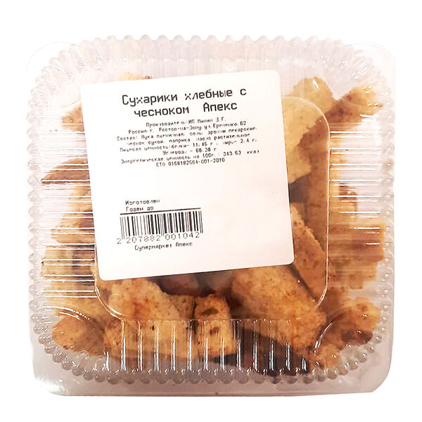 Сухарики хлебные с чесноком Апекс