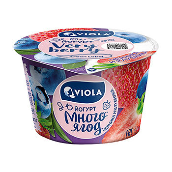 Йогурт Viola Very Berry с черникой и клубникой 2.6%