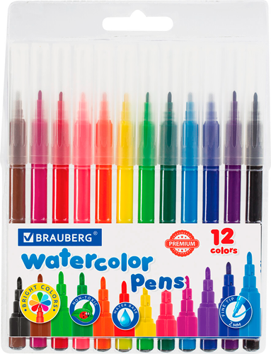 

Фломастеры Brauberg Premium классические 12 цветов