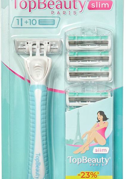 Женская бритва TopBeauty Paris:1 Бритва + 10 сменных кассет
