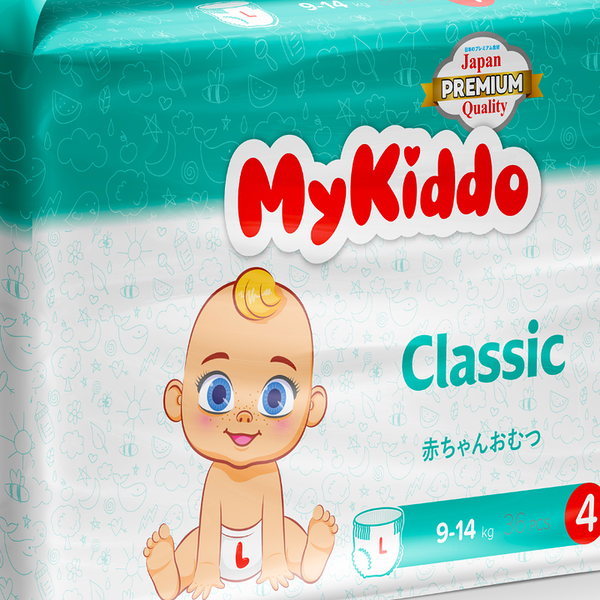 Подгузники-трусики MyKiddo Сlassic L 9-14кг L №36