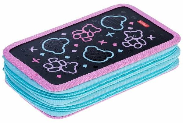 Пенал Hatber 2 отделения на молнии с таблицей умножения, 190х110 мм