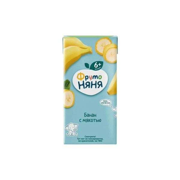 Нектар ФрутоНяня банановый с мякотью с 6 месяцев, 200 мл