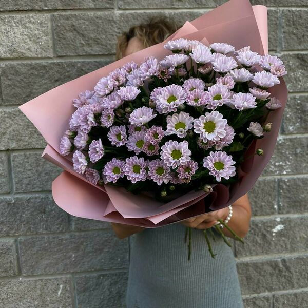 Монобукет из хризантем сантиний