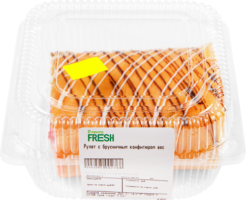 

Пирожное Лента Fresh Рулет с брусничным конфитюром, весовое