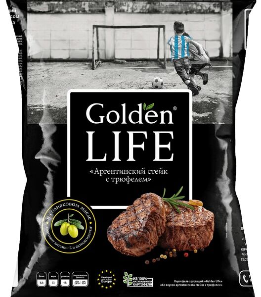 Чипсы Golden Life Аргентинский стейк с трюфелем 90г