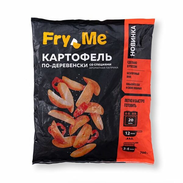 Картофель Fry me фри со специями ароматная паприка замороженный 700 г