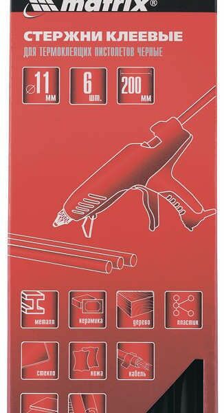 Стержень клеевой MATRIX прозрачный, 1,1х20см Арт. 930720, 6шт