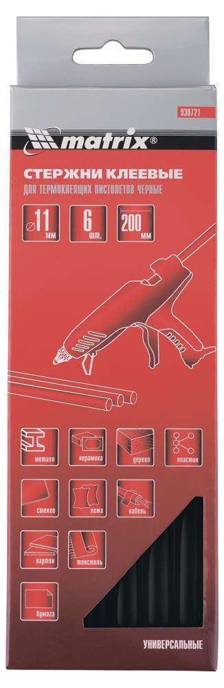 

Стержень клеевой Matrix прозрачный 11 мм x 200 мм 6 шт.