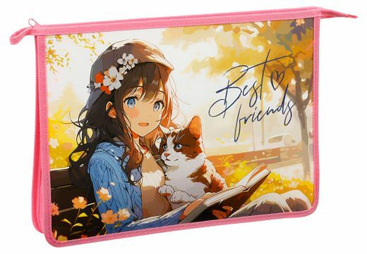 Папка для тетрадей ArtSpace Shiny 1 отделение А4 пластик на молнии