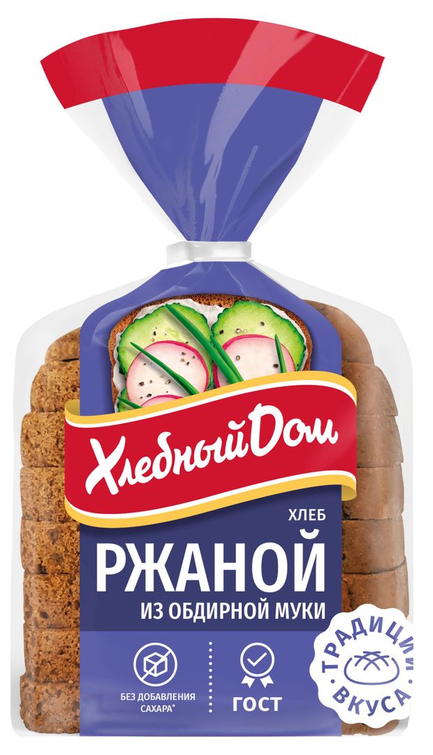 

Хлеб Хлебный дом ржаной формовой нарезка половинка 400 г
