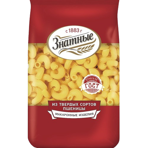 Макаронные изделия Рожки Фигурные витые №75 Знатные Динг грА в/с 400г