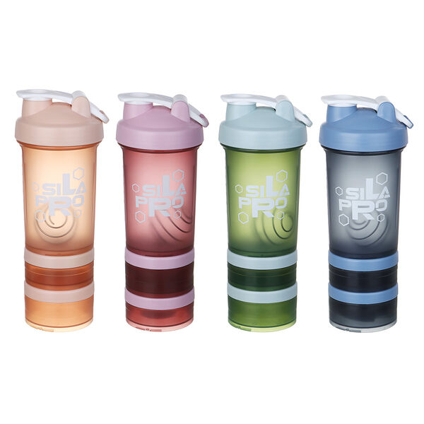 Silapro шейкер спортивный 3 в 1, 500 мл, 26х8см, pc, 4 цвета в ассортименте