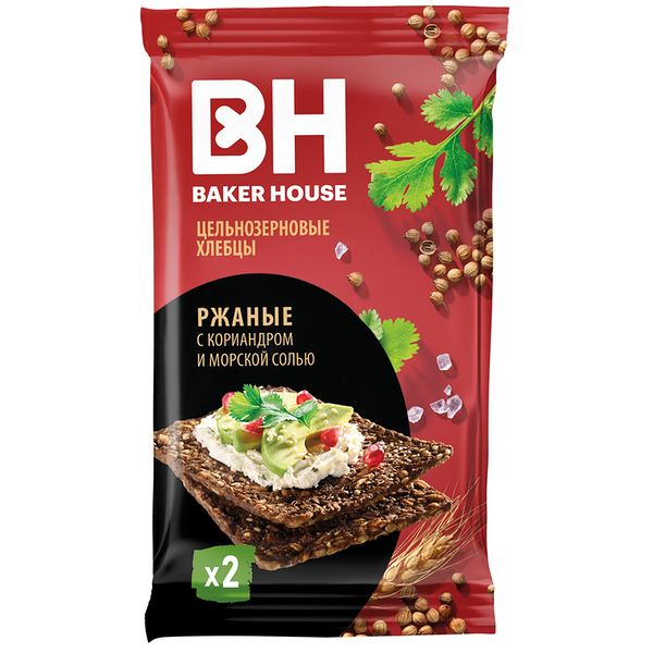 Хлебцы Baker House Скандинавские ржаные цельнозерновые 180гр
