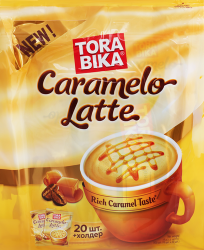 

Напиток кофейный Torabika Caramelo Latte, 25 г x 20 шт