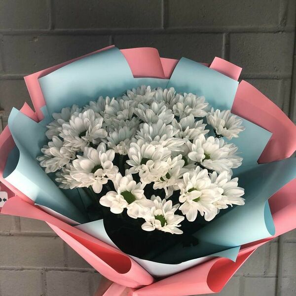 Букет из 5 хризантем 