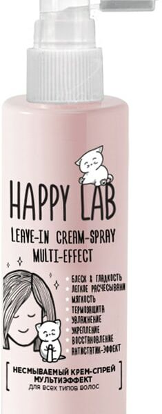 Крем-спрей для волос Happy Lab несмываемый мультиэффект 200мл