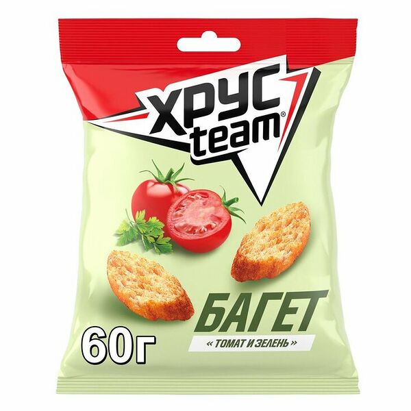Сухарики Хрусteam Багет Томат и зелень 60г