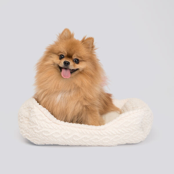 Лежак Rurri Софт для собак и кошек, 47х39х12 см, молочный