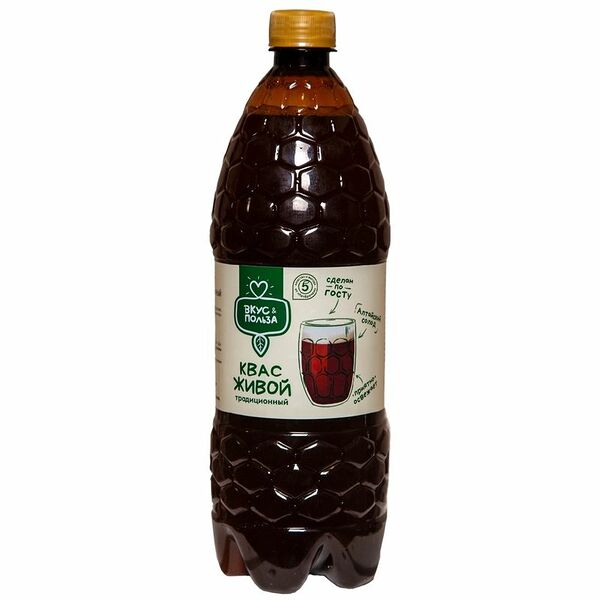 Квас живой Вкус и Польза Традиционный 1 л