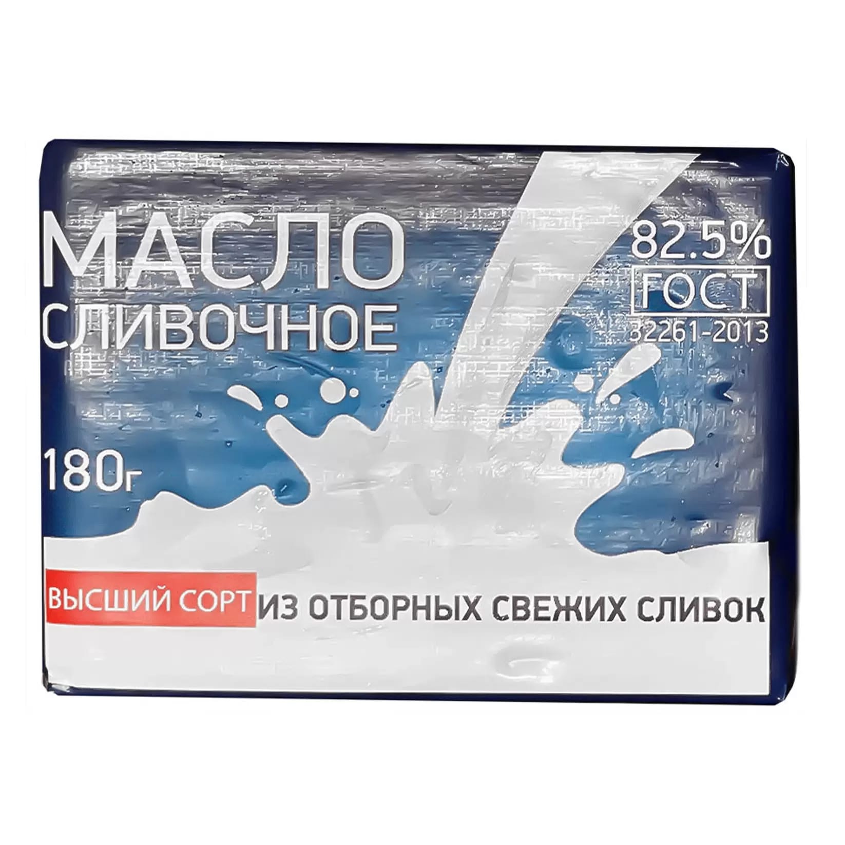 

Масло сладкосливочное несоленое Традиционное 82.5% БЗМЖ 180 г