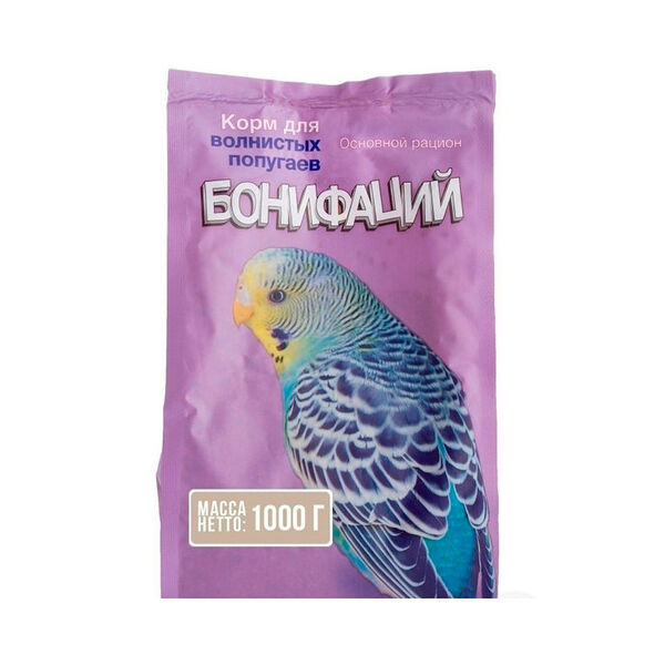 Корм д/волнистых попугаев Бонифаций основной рацион 1кг