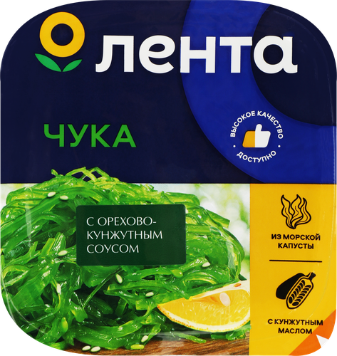 

Салат из морских водорослей ЛЕНТА Чука с орехово-кунжутным соусом, 100Г