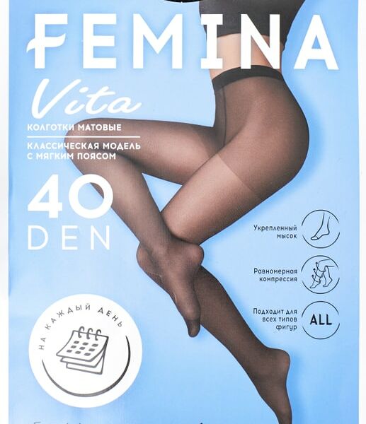 Колготки Femina Vita 40 Nero Размер 3