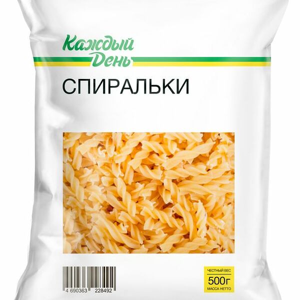 Макаронные изделия Каждый день Спиральки, 500г