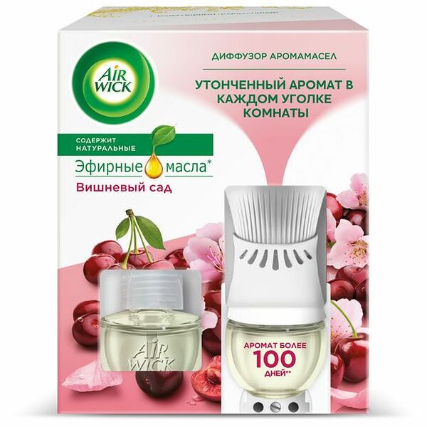Диффузор аромамасел Air wick Вишневый сад со сменным флаконом, 130 г 
