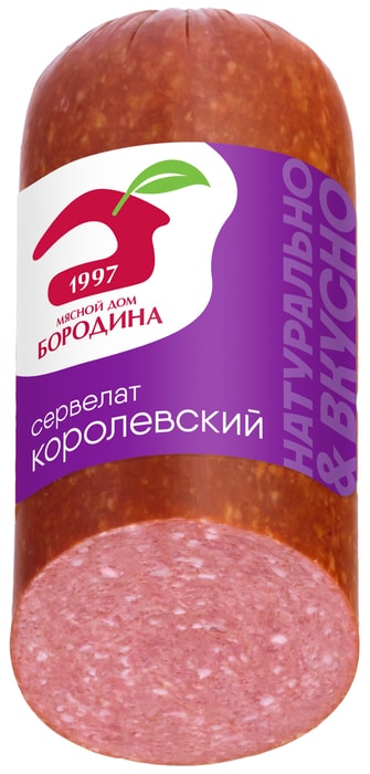 

Колбаса варено-копченая Мясной дом Бородина Сервелат Королевский 320 г