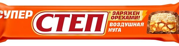 Батончик Степ Нуга арахис карамель 65г