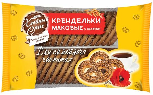 Печенье сдобное Хлебный Спас крендельки с сахаром 320 г