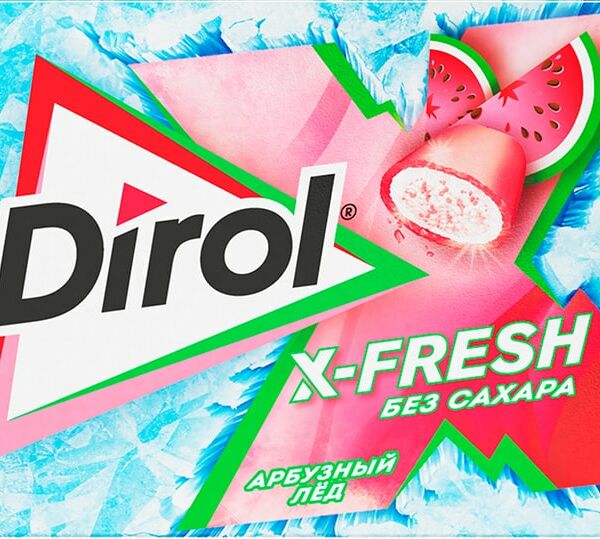 Жевательная резинка Dirol X-Fresh Арбузный лед 16г